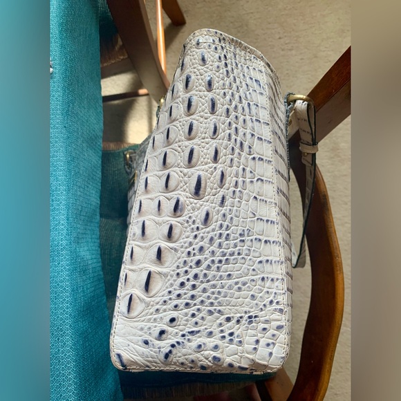 2 ITEMS HTF Brahmin Marble (navy) Medium Asher tote with Anna clutch/wristlet - Picture 5 of 16